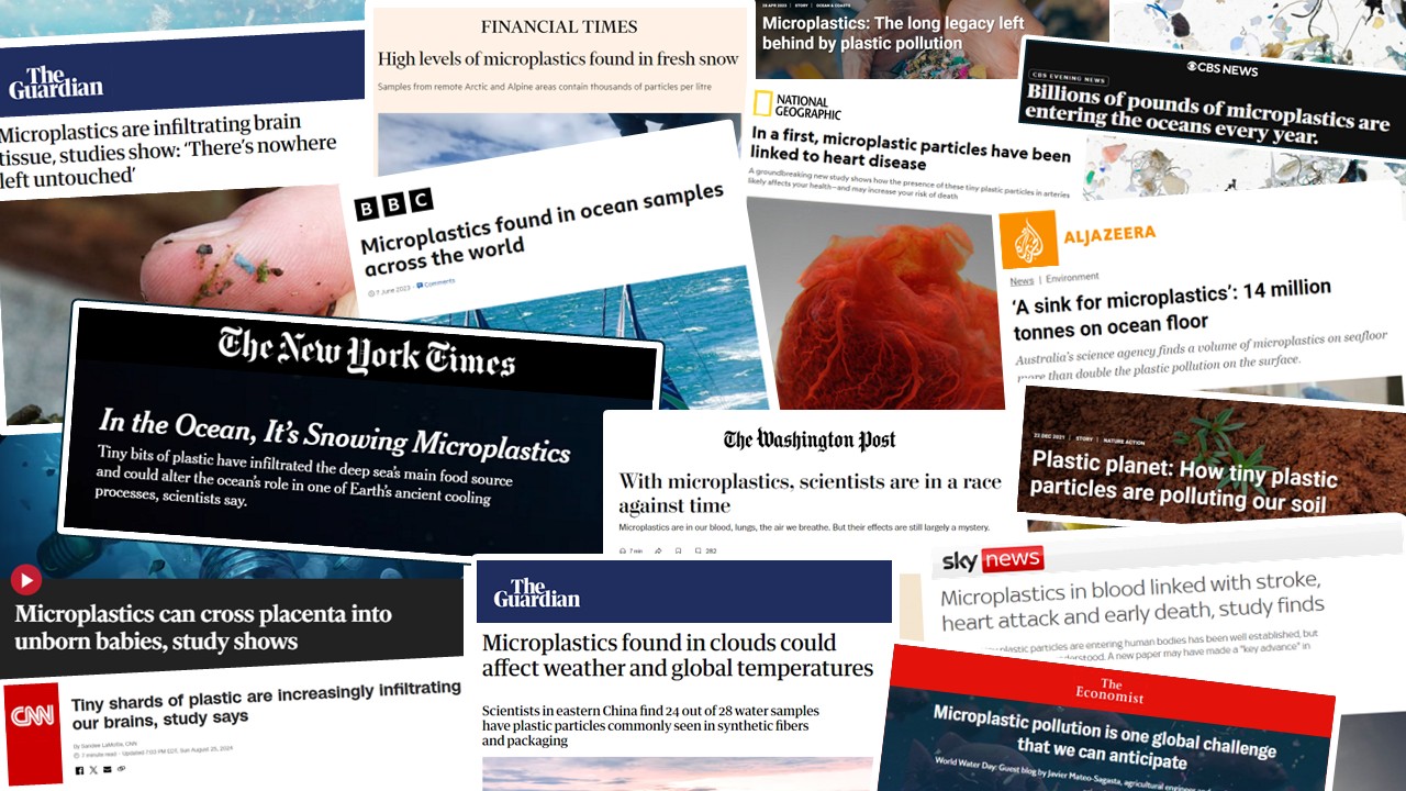 Headlines of microfibres in the news